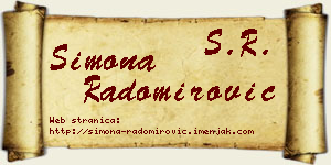 Simona Radomirović vizit kartica